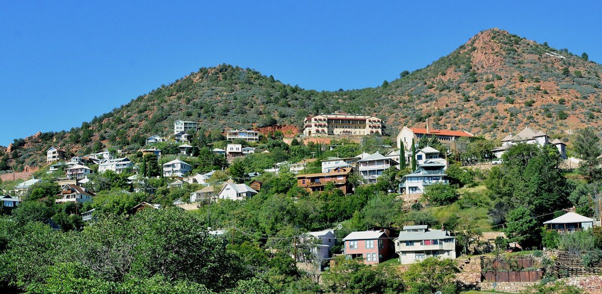 Jerome, Arizona, on the side of Cleopatra Hill